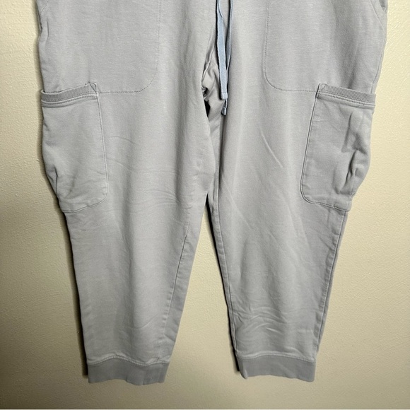 Gap Body Fit Light Gray Caro Capri Joggers Sweats Size Small - Picture 3 of 7